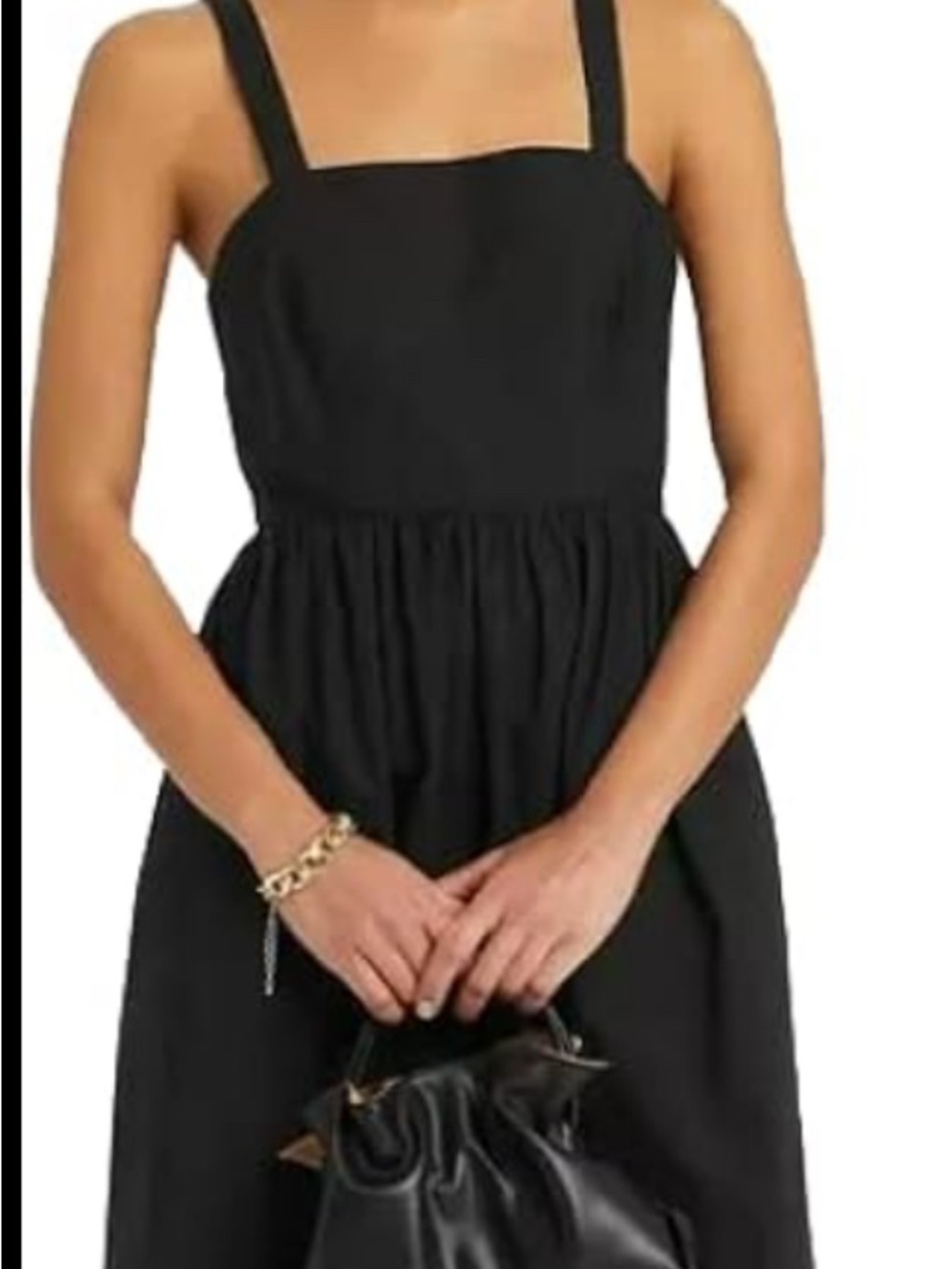 a new day Black Midi Sundress with Square Neck